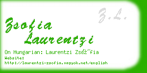 zsofia laurentzi business card